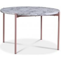 Aspö ruokapöytä Ø120cm - Vaalea marmori/vaaleanpunainen Aspö ruokapöytä Ø120cm - Vaalea marmori/vaaleanpunainen