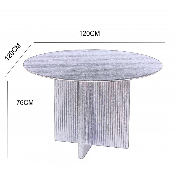 Crossby pyöreä ruokapöytä Ø120 cm - Tummanruskeaksi petsattu tammi Crossby pyöreä ruokapöytä Ø120 cm - Tummanruskeaksi petsattu tammi