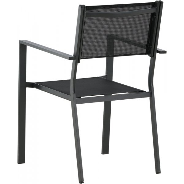 Hanian ruokaryhm�; 6 tuolia ja p�yt� 205 x 90 cm - Musta/luonnonv�rinen