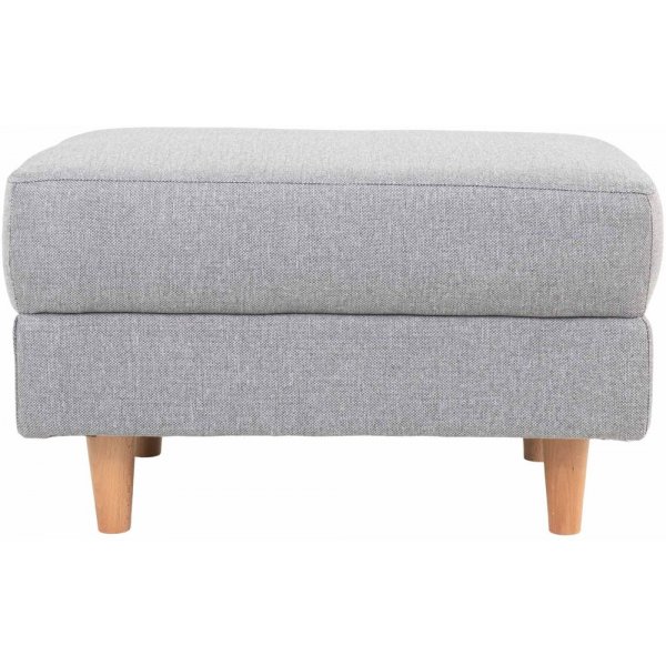 Bologna Pouf - Vaaleanharmaa/pykki