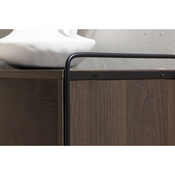 Paris-seinkaappi 48 x 122 cm - Musta/Mocca