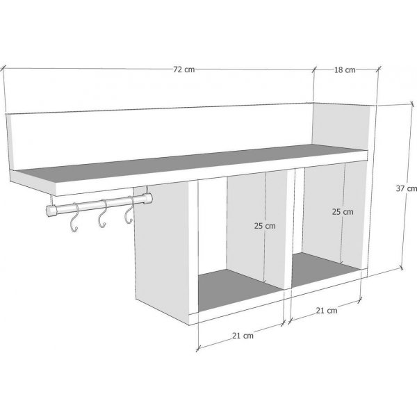 Pare seinähylly - keltainen Pare seinähylly - keltainen