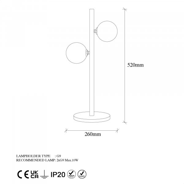 Domino pöytävalaisin - musta Domino pöytävalaisin - musta