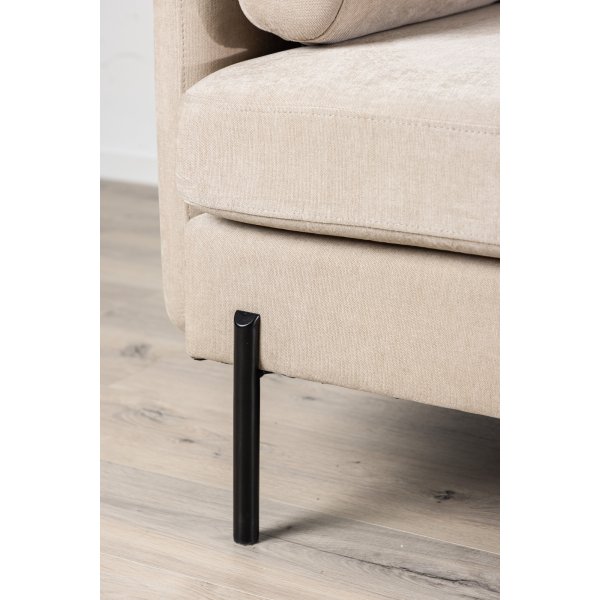 Antibes 2-istuttava sohva - beige/musta