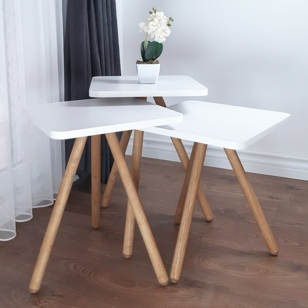 Kolmoisvedonlyöntipöytä 34 x 34 cm - Valkoinen Kolmoisvedonlyöntipöytä 34 x 34 cm - Valkoinen