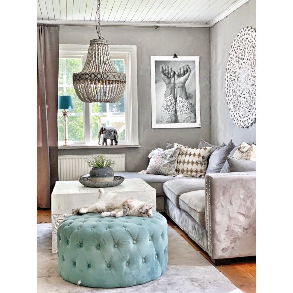 Pallolamppu Signum kattovalaisin - (vaaleat puupallot)