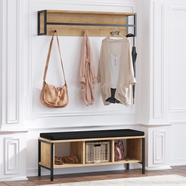 Shana aulakalusteet - tammi/musta Shana aulakalusteet - tammi/musta