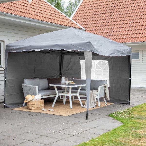 Easy Up -pergola - musta/harmaa
