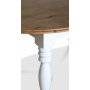 Victoria ruokailuryhm, soikea ruokapyt 178 x 110 cm ja 4 Tuva-tuolia - Valkoinen/ruskea tahra