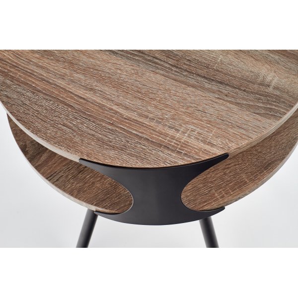 Hartley-lamppupöytä - Tumma tammi/musta Hartley-lamppupöytä - Tumma tammi/musta