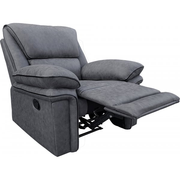 Riverdale-nojatuoli, recliner - Harmaa (Mikrokuitu)