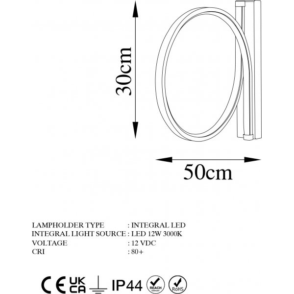 Haldur seinävalaisimen lenkki - kultaa Haldur seinävalaisimen lenkki - kultaa