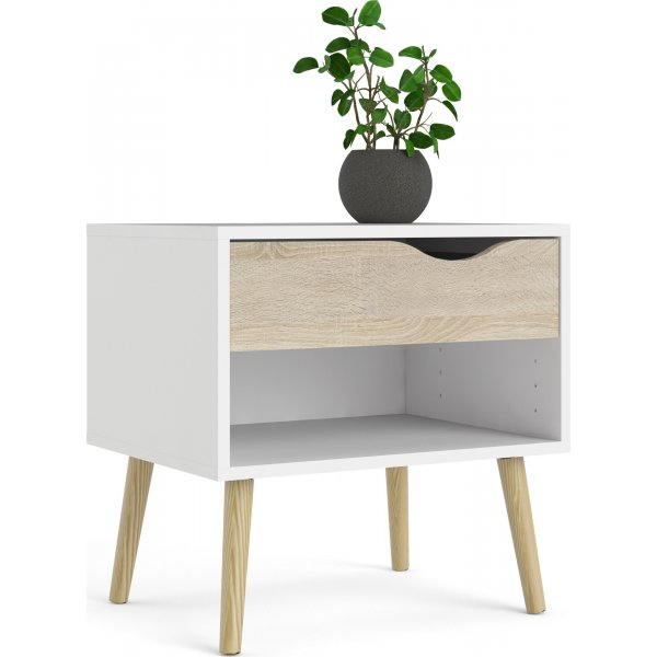 Oslon ypyt - Valkoinen/tammi