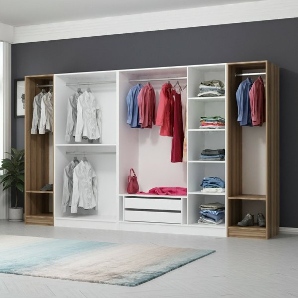 Rizada vaatekaappi - pähkinä Rizada vaatekaappi - pähkinä