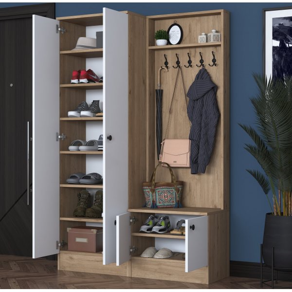 Muodikkaat aulakalusteet 120 cm - Phkin/valkoinen