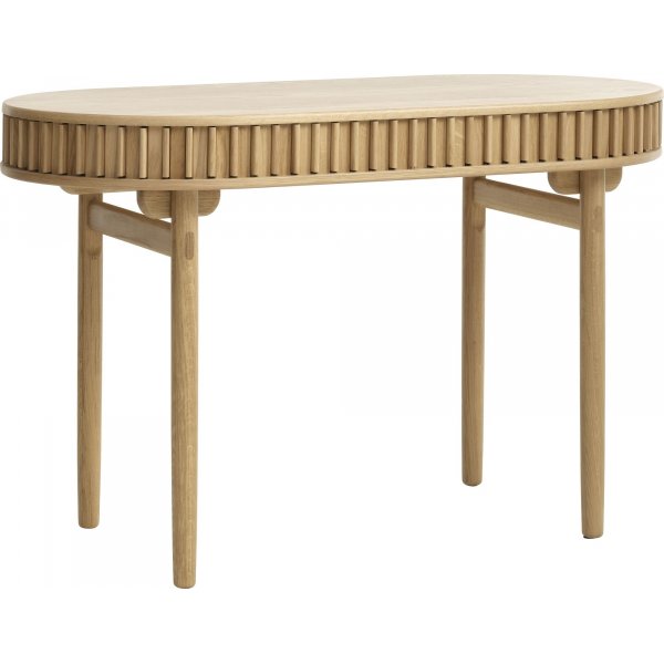 Öljyttyä tammea oleva kuplapöytä säilytystilalla Öljyttyä tammea oleva kuplapöytä säilytystilalla