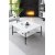 Erki sohvapyt 80 x 80 cm - Valkoinen/musta