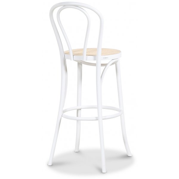 Taivepuinen baarituoli No 18 - Valkoinen / Rottinki Taivepuinen baarituoli No 18 - Valkoinen / Rottinki