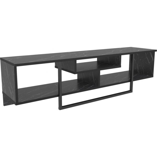 Asal mediapenkki 150 cm - Musta marmori