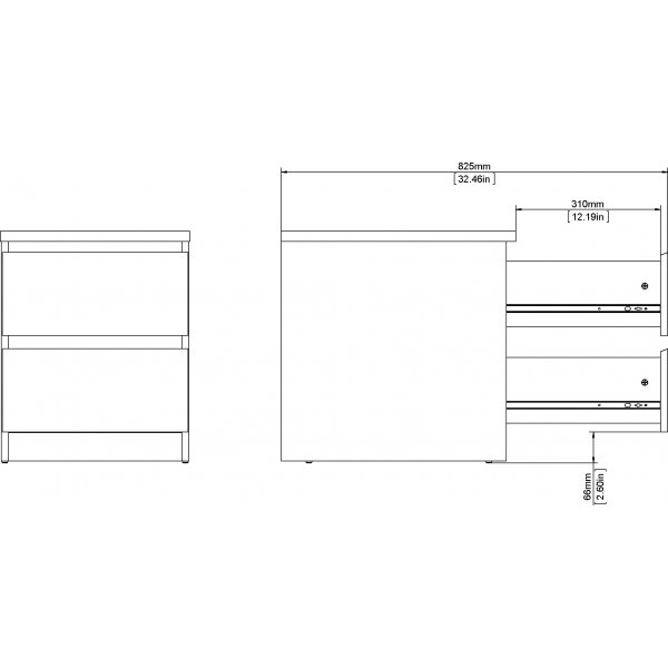 Naia yöpöytä 2 - musta Naia yöpöytä 2 - musta