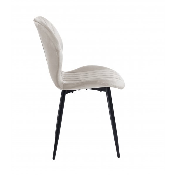 Ruokailuryhm� Sand� ruokap�yt� �120cm valkoinen terrazzo ja 4 Santos ruokatuolia beige sametti