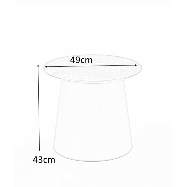 Saranda sohvapöytä Ø49 cm - Valkoinen Saranda sohvapöytä Ø49 cm - Valkoinen