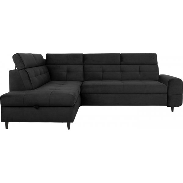 Matras kulmasohva, avoin p�� vasen - musta