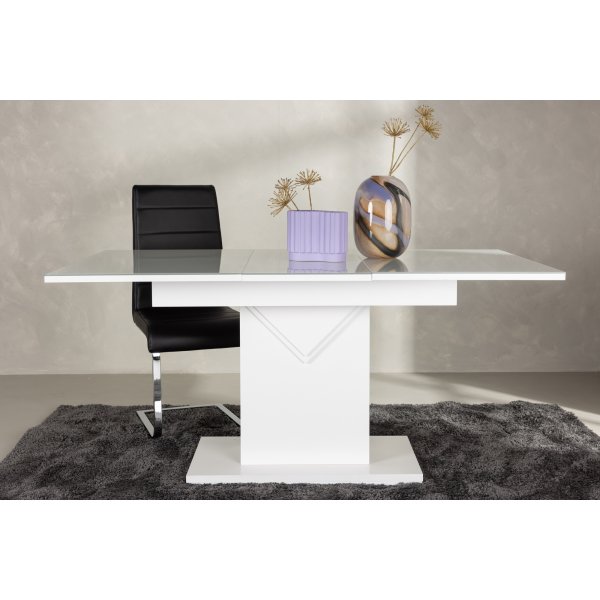 Pluto ruokapöytä 120-160 x 90 cm - Valkoinen Pluto ruokapöytä 120-160 x 90 cm - Valkoinen