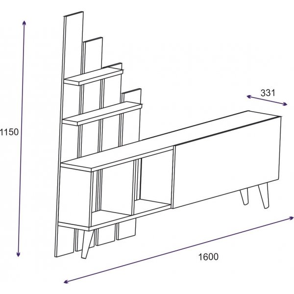 Maci mediapenkki Valkoinen Maci mediapenkki Valkoinen