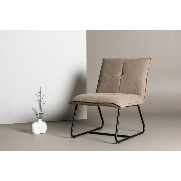 Madison lepotuoli - Ruskea vakosametti/musta Madison lepotuoli - Ruskea vakosametti/musta