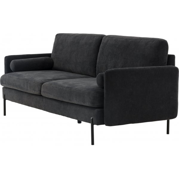 Antibes 2-istuttava sohva - Musta/Tummanharmaa