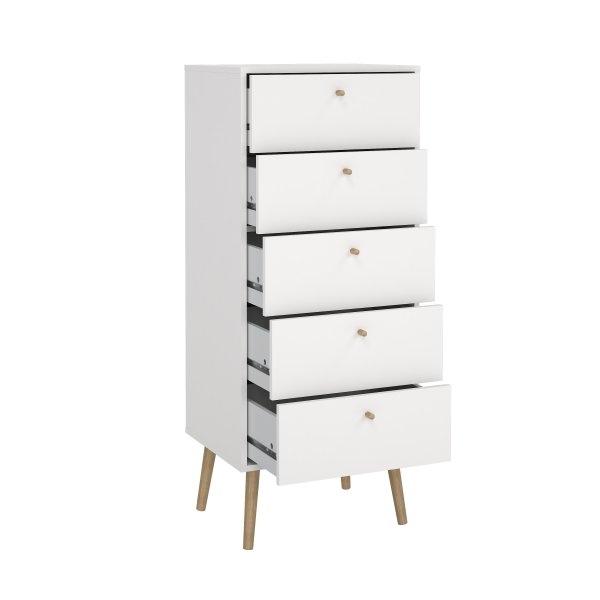 Bodo-lipasto, jossa 5 laatikkoa - Valkoinen