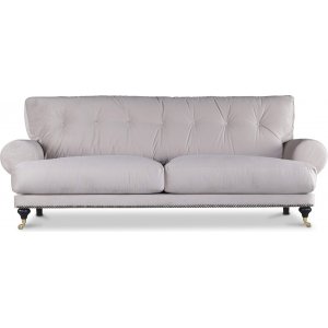 Kolmen istuttava sohva Andrew Deco - Beige sametti Kolmen istuttava sohva Andrew Deco - Beige sametti