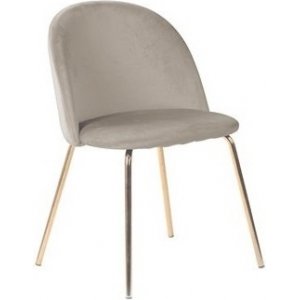Giovani samettituoli beige messinkijalat Giovani samettituoli beige messinkijalat