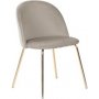 Giovani samettituoli beige messinkijalat