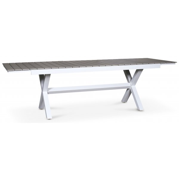 Bologna ruokapyt 200-240 cm - Valkoinen/harmaa (Aintwood)
