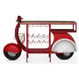 Classic Vespa baaritiski 183 x 51 cm - Punainen/valkoinen