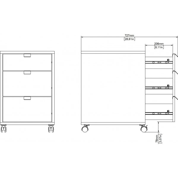 Kylttilaatikon tulisija - Valkoinen/hikkori Kylttilaatikon tulisija - Valkoinen/hikkori