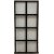 Maja Huoneenjakaja / Teollinen seinruudullinen lasi 90x200 cm Musta