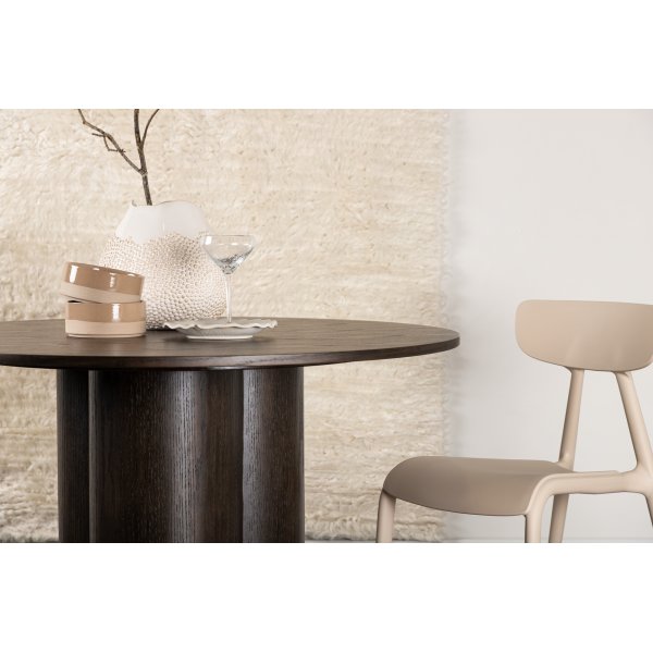 Ruokapyt Olivia pyre 110 cm mokkanahka