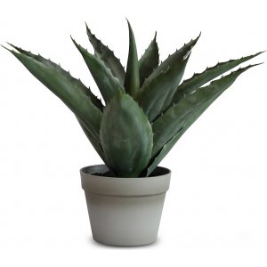 Keinokasvi - Aloevera harmaalla ruukulla 45 cm Keinokasvi - Aloevera harmaalla ruukulla 45 cm
