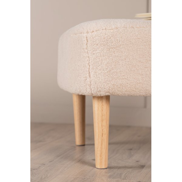 Salina pouf - Valkoinen fleece Salina pouf - Valkoinen fleece