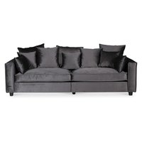 Brandy Lounge -sohva XL, 3,5 istumapaikkaa - Tummanharmaa (Sametti)