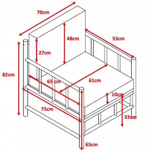 Lovn-loungesetti bambusta