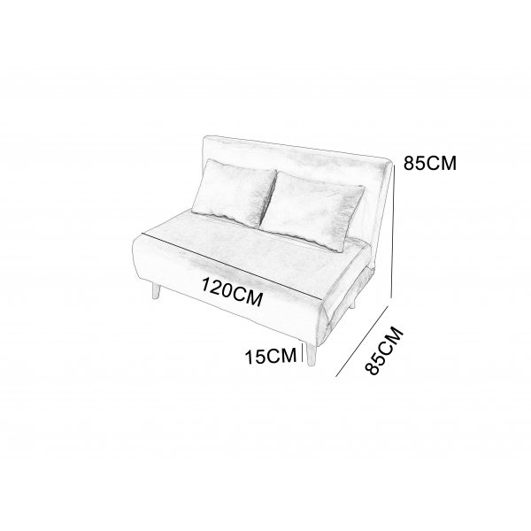 Vuodesohva Helsingborg - Vaaleanharmaa sametti | 193 cm