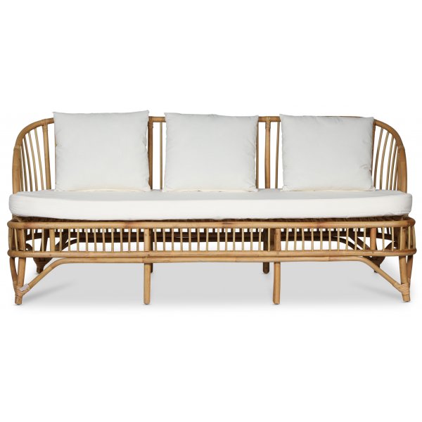 Baboo 3-istuttava sohva tyynyillä - Luonnollinen rottinki Baboo 3-istuttava sohva tyynyillä - Luonnollinen rottinki