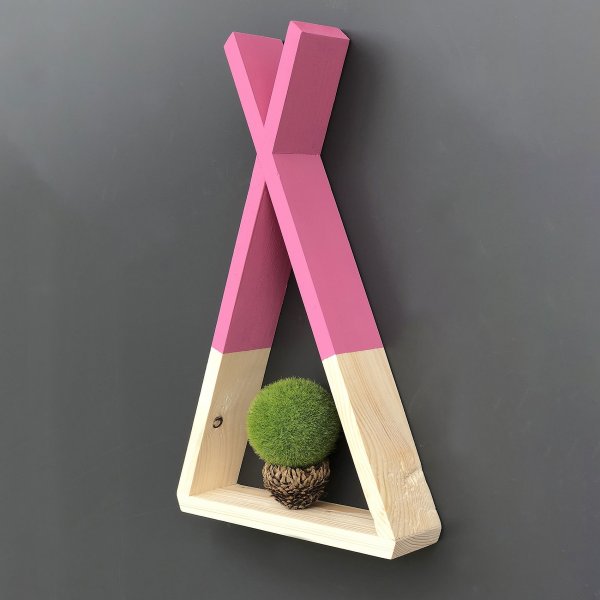 Rafa seinähylly 142 - Puu/vaaleanpunainen Rafa seinähylly 142 - Puu/vaaleanpunainen