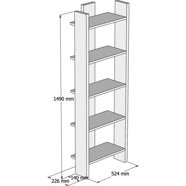 Viveka kirjahylly - valkoinen Viveka kirjahylly - valkoinen