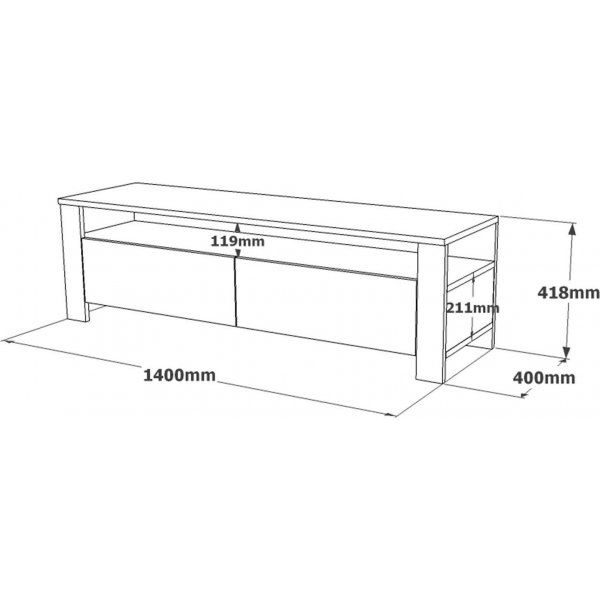 Luca mediapenkki - harmaa Luca mediapenkki - harmaa