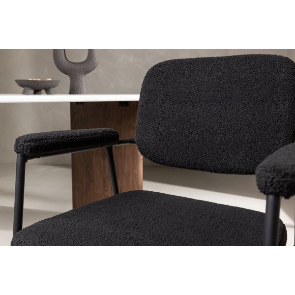 Eilen ruokatuoli - musta boucle